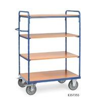 heavy duty shelf trolley 4 tier 1000 x 700 x 1552mm high