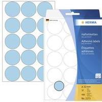 Herma 2273 Labels (hand writable) Ø 32 mm Paper Blue 480 pc(s) Permanent Sticky dots