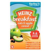 Heinz Oats and Apple Cereal from 4 months