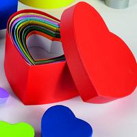 Heart Coloured Boxes. Pack of 12