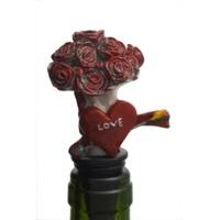 Heart & Flowers Wine Stopper & Cake Decoration