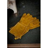 heat resistant leather gauntlet fire side and gardening gloves by gard ...
