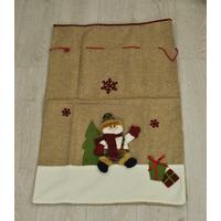 Hessian Christmas Sack - Santa or Snowman design