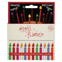 Henbrandt Angel Flames Colour Candles - 12 Pcs