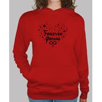 heart forever young disney - black
