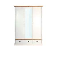 Hemsworth Cream & Pine Effect Wardrobe