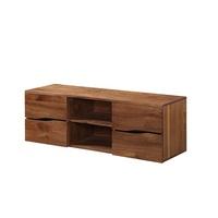 Heyford Wooden TV Stand In Walnut With 4 Drawers