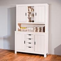 Henzler Display Cabinet In White With 4 Doors And 4 Drawers