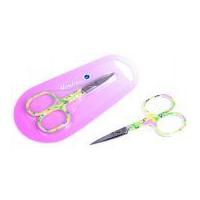 hemline floral print embroidery scissors 10cm green