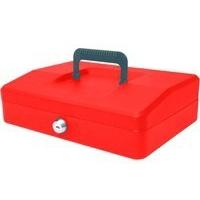 helix 250mm sloping lid cash box red wa8060