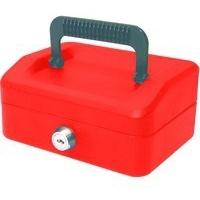 helix 150mm sloping lid cash box red wa6060