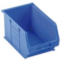 heavy duty polypropylene small parts container w240xd150xh132mm blue p ...