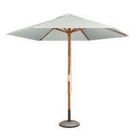 Hexagonal Hardwood 3m Pulley Parasol in Natural