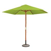 Hexagonal Hardwood 3m Pulley Parasol in Apple Green