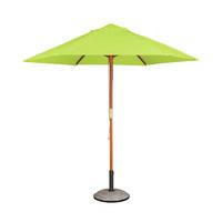 Hexagonal Hardwood 2.5m Pulley Parasol in Apple Green