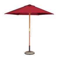 hexagonal hardwood 25m pulley parasol in burgundy