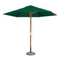 hexagonal hardwood 3m pulley parasol in green