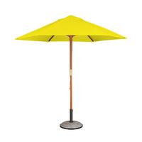 Hexagonal Hardwood 2.5m Pulley Parasol in Yellow