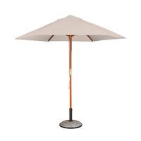 hexagonal hardwood 25m pulley parasol in cappuccino