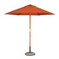 Hexagonal Hardwood 2.5m Pulley Parasol in Terracotta