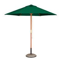 hexagonal hardwood 25m pulley parasol in green