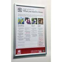 HEALTH & SAFETY POSTER WITHA2 SILVER ALUMINIUM SNAPFRAME - -