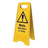 HEAVY DUTY a-BOARD - \'MALE ATTENDANT ON DUTY\'