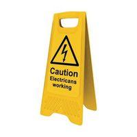 HEAVY DUTY a-BOARD - CAUTION ELECTRICIANS WORKING