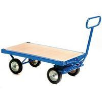 HEAVY DUTY TURNTABLE TRUCK WITH FLAT DECK AND NO BRAKES