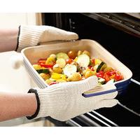 heat resistant oven gloves polycotton