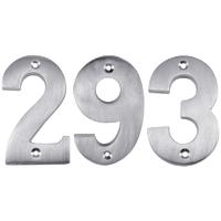 Heritage C1566 Satin Chrome Screw Fix Door Numerals 0-9 76mm