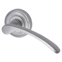 Heritage V1900 Sophia Satin Chrome Round Rose Lever Door Furniture