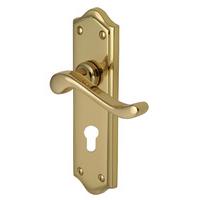 heritage w4248 buckingham brass euro profile door furniture