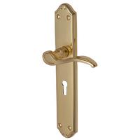 Heritage MM824 Verona Brass Lever Lock Door Furniture