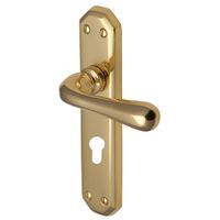 Heritage V7066 Charlbury Brass EURO PROFILE Lock Door Furniture