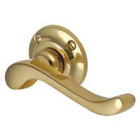 Heritage V820 Bedford Brass Round Rose Lever Door Furniture