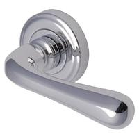 heritage v3020 diamond chrome round rose lever door furniture