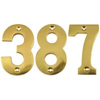 Heritage C1566 Brass Screw Fix Door Numerals 0-9 76mm