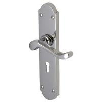 heritage v750 savoy long chrome lever lock door furniture