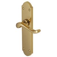 Heritage V760 Savoy Long Brass Lever Latch Door Furniture