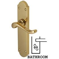 Heritage V765 Savoy Long Brass Bathroom Lever Door Furniture