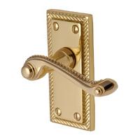 heritage g060 georgian brass short lever latch door furniture