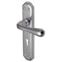 Heritage V7050 Charlbury Chrome Lever Lock Door Furniture