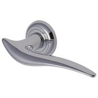 Heritage V5155 Vela Chrome Round Rose Lever Door Furniture