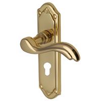 Heritage MM994 Lisboa Brass EURO PROFILE Door Furniture