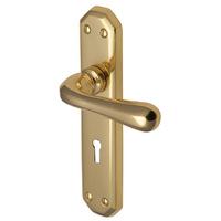 Heritage V7050 Charlbury Brass Lever Lock Door Furniture