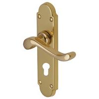 Heritage S607 Savoy Brass EURO PROFILE Lock Door Furniture
