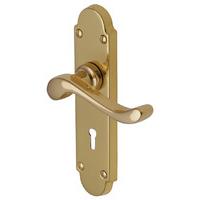 Heritage S600 Savoy Brass Lever Lock Door Furniture