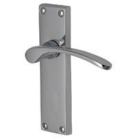 heritage v4113 sophia chrome long lever latch door furniture