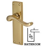 heritage v815 bedford brass bathroom lever door furniture